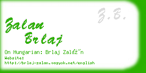 zalan brlaj business card